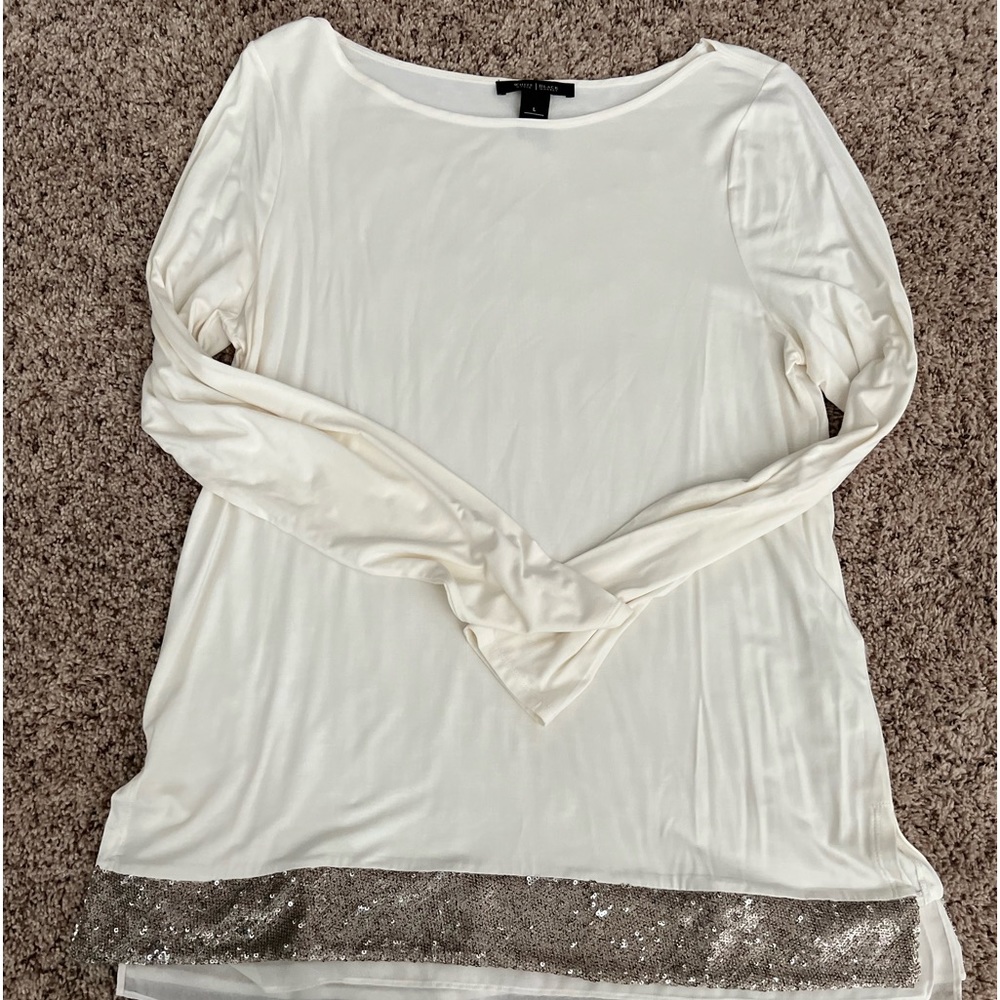 EUC White House Black Market tunic top